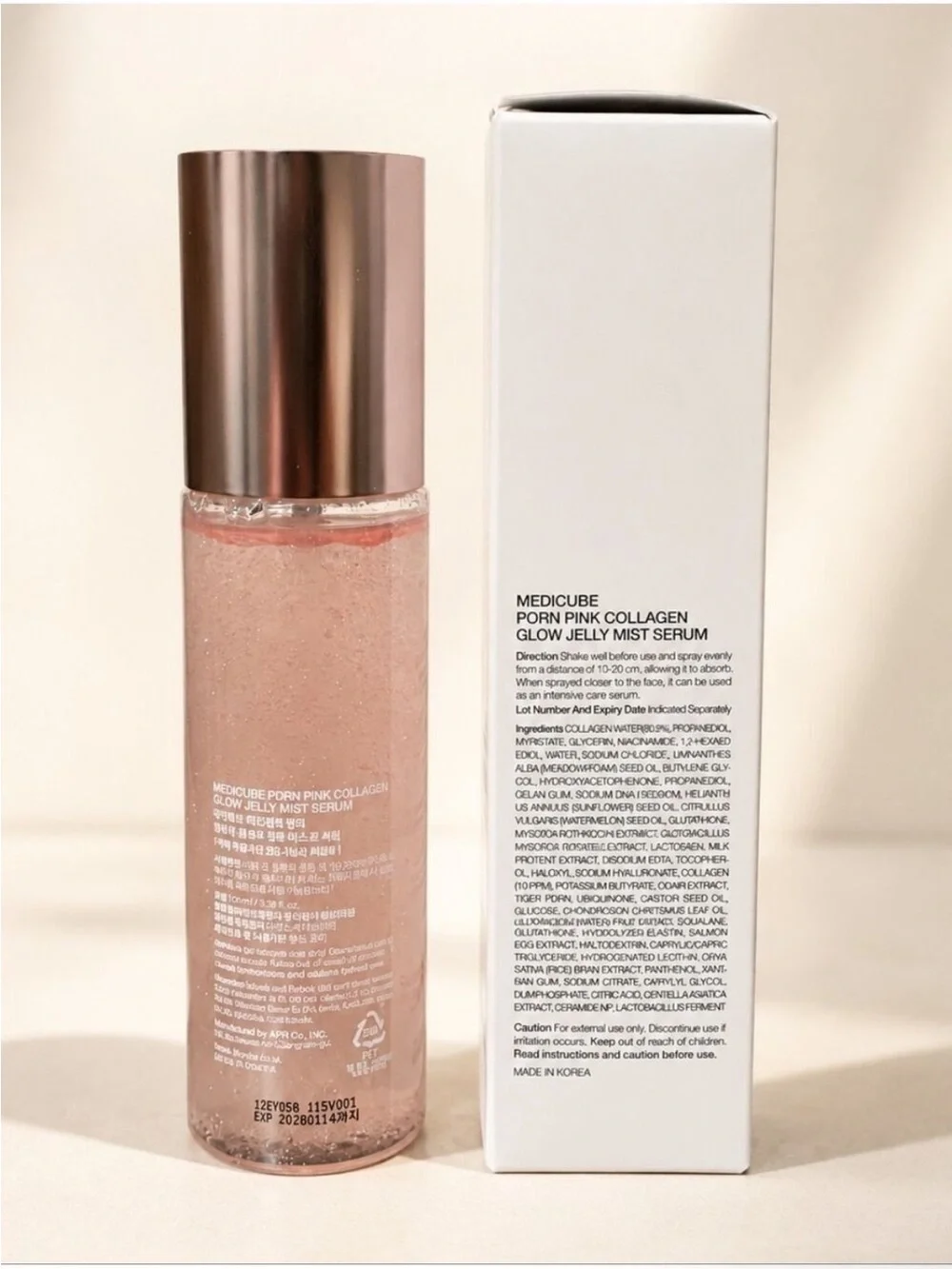 Medicube PDRN Pink Collagen Glow Jelly Mist Serum 100ml NIB